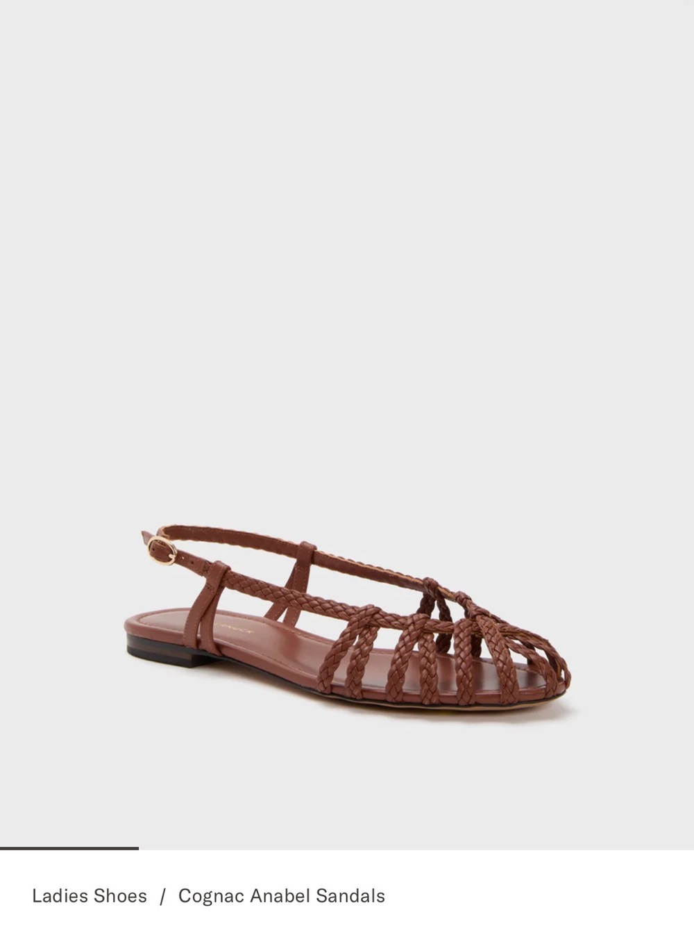 Tuckernuck Cognac Braided Slingback Sandals